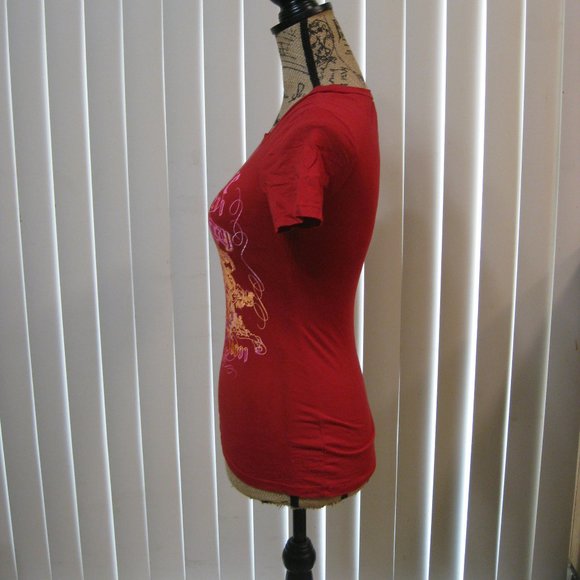 NWOT Express red graphic tee t shirt top XS extra small - Picture 3 of 6